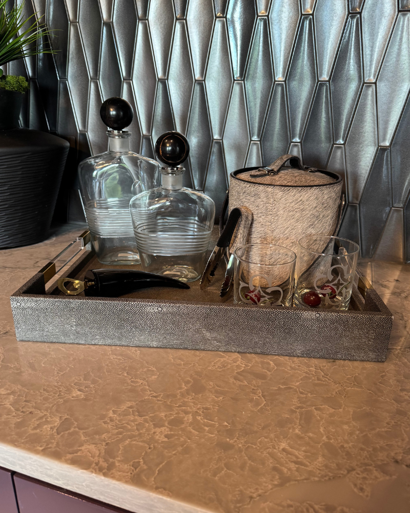 Shagreen Tray - Gray