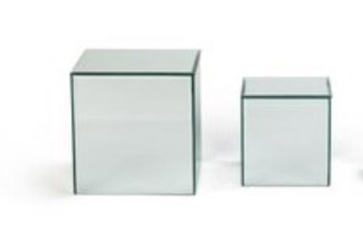 Tripar Mirror glass box/riser Set 2 4" & 6"