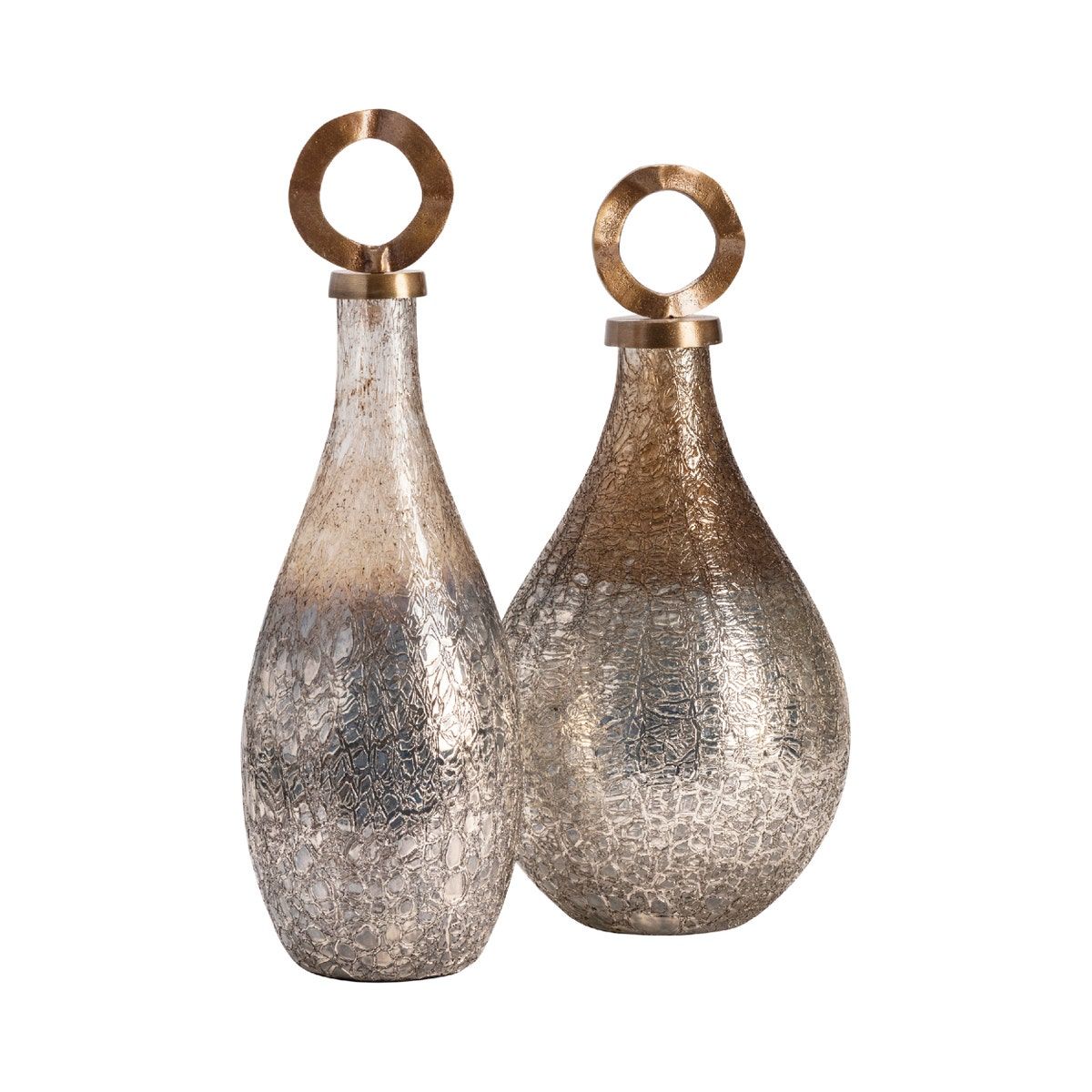 Crack Glass Vase - Bronze