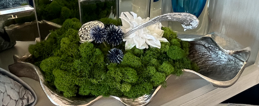 Leaf Bowl with Floral