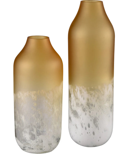 Glass Vase- Gold- Short