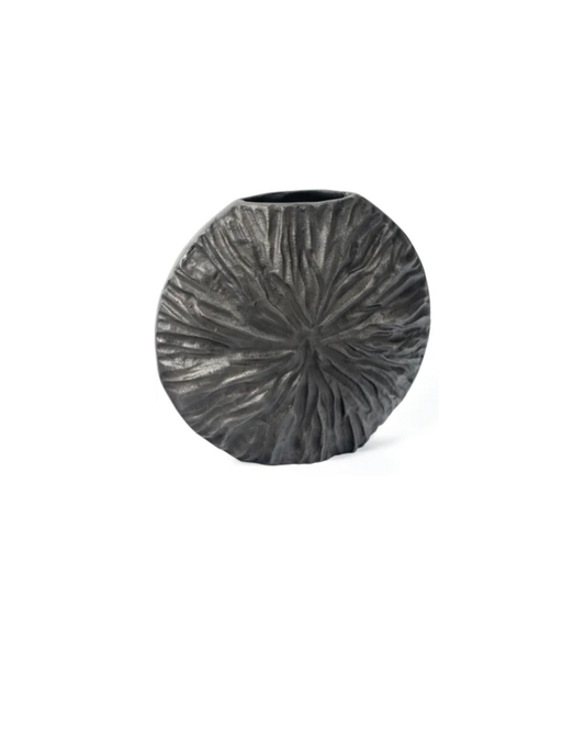 Celestia Metal Vase - Gray