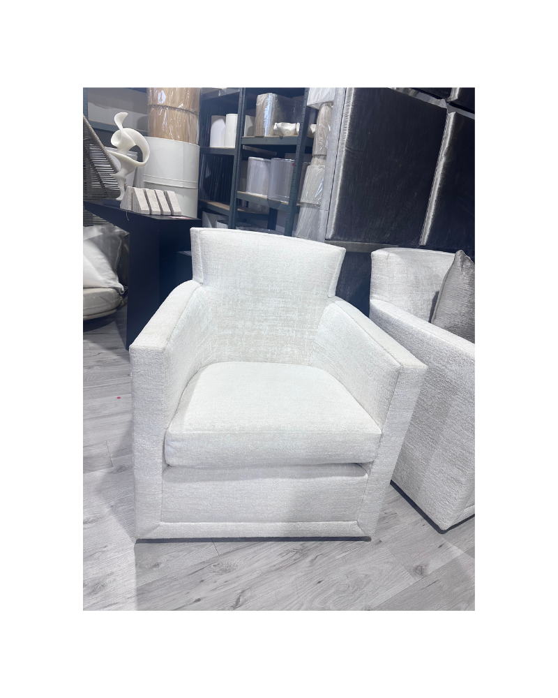 Bennett Modern Swivel Chair – White