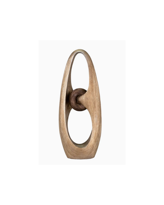 Zaha Wood Sculpture - Light Tan